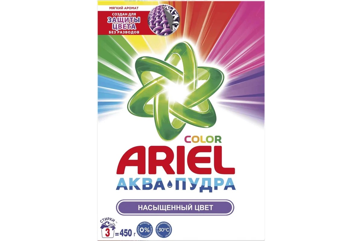 Стиральный порошок ARIEL Color&Style автомат 0,45 кг - купить с  доставкой!