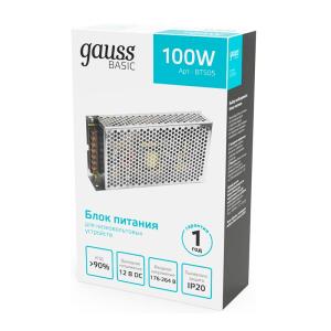 Блок питания GAUSS Basic 12 В 100 Вт IP20 BT505