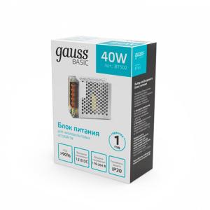 Блок питания GAUSS Basic 12 В 40 Вт IP20 BT502