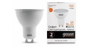 Лампа LED GAUSS Elementary 9W/GU10/4100K MR16 13629