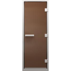 Дверь для бани DOORWOOD Хамам Бронза матовая левое 1900*700 мм