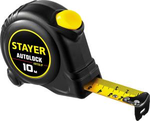 Рулетка STAYER Autolock 10 м 2-34126-10-25