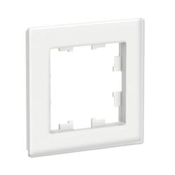 Рамка SYSTEME ELECTRIC Atlas design 1 пост матовое белое стекло ATN330101