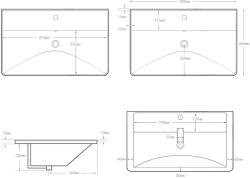 Тумба с раковиной AQUANET Вега 90 