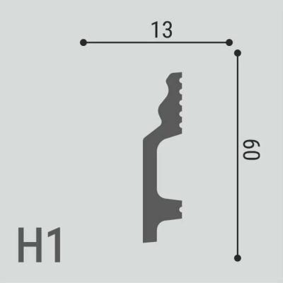 H1 Плинтус напольный (13*60*2000мм) Де-Багет/