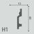 H1 Плинтус напольный (13*60*2000мм) Де-Багет/