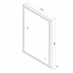 Зеркало КОНТИНЕНТ Stage Grey Led 60*80 см 