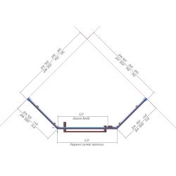 Душевое ограждение RGW НО-081 матовое стекло 100*100 см 