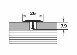 Профиль Т-образный ЛУКА ПС 11 Бетон скай 059 2,7 м 