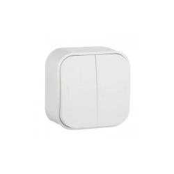 Переключатель LEGRAND Quteo 2 клавиши белый 782206