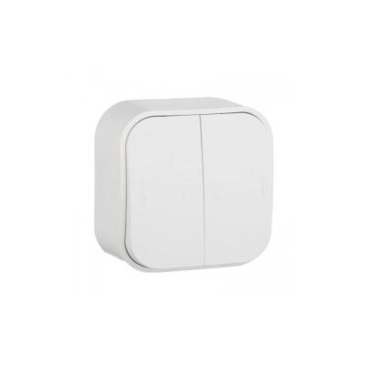 Переключатель LEGRAND Quteo 2 клавиши белый 782206
