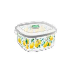 Контейнер д/продуктов 1,6л с клапаном Sicily Lemon, бесцветный /Homver/