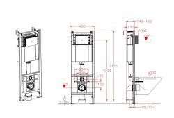 Инсталляция для унитаза D&K с клавишей DI8140116