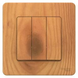 Выключатель SYSTEME ELECTRIC Blanca 3 клавиши ясень BLNVS100505