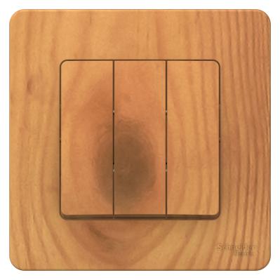 Выключатель SYSTEME ELECTRIC Blanca 3 клавиши ясень BLNVS100505