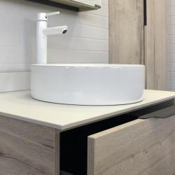 Тумба с раковиной COMFORTY Порто 75 дуб дымчатый