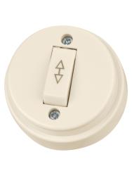 Переключатель TDM Ретро 1 клавиша слоновая кость SQ1806-0508