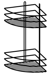 Полка для ванной PROFFERO двойная овал черный