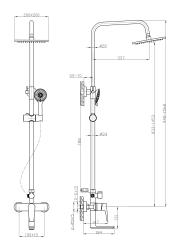 Душевая система AGGER GPD70-800