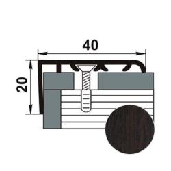Профиль угловой ЛУКА ЛУ-06 ламинированный Дуб венге 4095 1,8 м