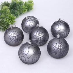 Набор шаров СЕРПАНТИН Magic wish графит 8 см