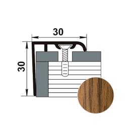 Профиль угловой ЛУКА ЛУ-30 ламинированный Дуб темный 4091 1,8 м