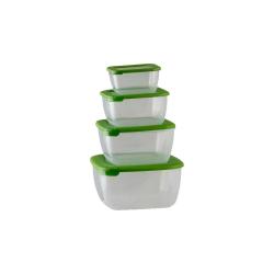 Набор контейнеров Лайт 4шт, 0,46л, 0,95л, 1,5л, 2,5л, /Полимербыт/