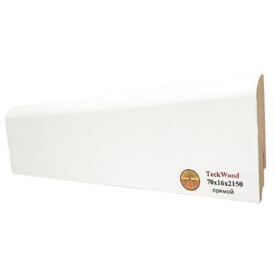 Плинтус ламинированный TECKWOOD Белый прямой 2150*70*16 мм