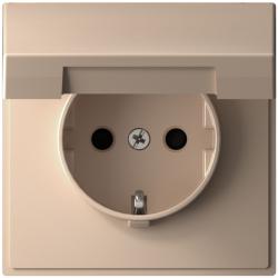 Механизм розетки сетевой SYSTEME ELECTRIC Art Gallery с заземлением с крышкой песочный GAL001246