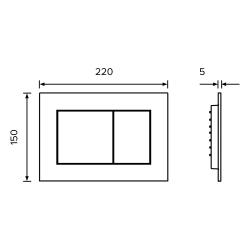 Инсталляция для унитаза TECEbase 3.0 с клавишей N500412 