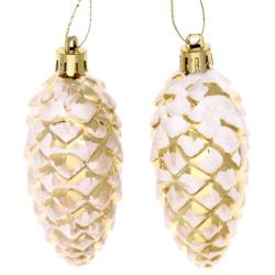 Набор елочных украшений СЕРПАНТИН Таинственное очарование Шишки золотой 9 см