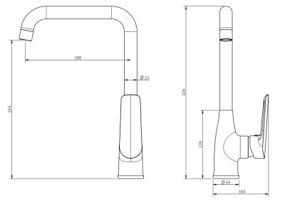 Смеситель для кухни ESKO LG06GM 