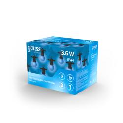 Гирлянда Нить GAUSS 1 режим синий 7,7 м