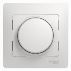 Светорегулятор SYSTEME ELECTRIC Glossa поворотно-нажимной белый