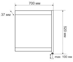 Экран для ванны EMMY Малибу, Монро R 70 см