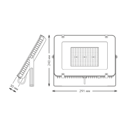 Прожектор LED GAUSS Qplus 100W черный 613511100