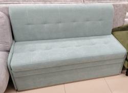 Диван прямой КУХОННЫЙ (с ящиком 1,42, тк., Эффект цв: 19 зелено-серый) /Мебель Лайн