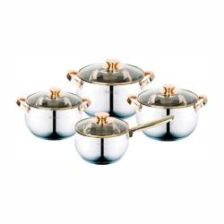 Набор посуды 8пр, нерж. сталь (ковш2,1+2,1л+3л+4л) /Kelli/