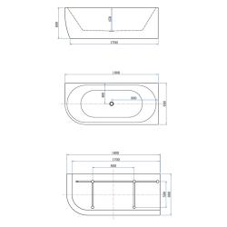 Ванна акриловая AQUANET Family Elegant B 180*80 см