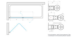 Штора на ванну VEGAS GLASS E2V Novo 120 07 01 R