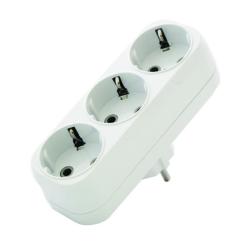 Разветвитель MAKEL 3 гнезда белый 10033