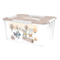 Контейнер Зверушки на опушке 15,3л, белый /Бытпласт/