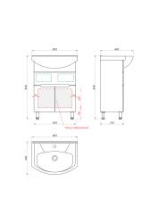 Тумба с раковиной КАКСА-А Моника 60