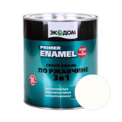 Грунт-эмаль ЭКОДОМ Белый 2,2 кг