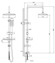 Душевая система ESKO ST1250