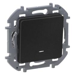 Механизм выключателя LEGRAND Inspiria 1 клавиша с подсветкой антрацит 673663