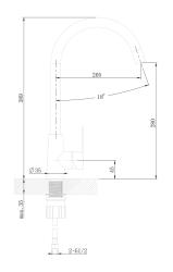 Смеситель для кухни AGGER GP54-400B