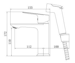 Смеситель для умывальника VODA Shore SHR27H