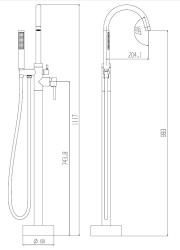 Смеситель для ванны ESKO F1B