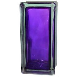 Стеклоблок половинка GLASS BLOCK Аметист окрашенный внутри